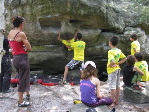 Equipe régionale poussin benjamin: Fontainebleau sous le soleil!