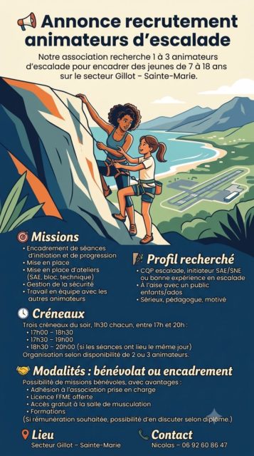 ASCAC – recrutement animateur d’escalade